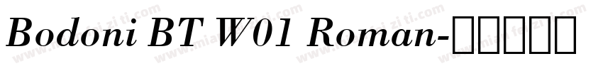 Bodoni BT W01 Roman字体转换